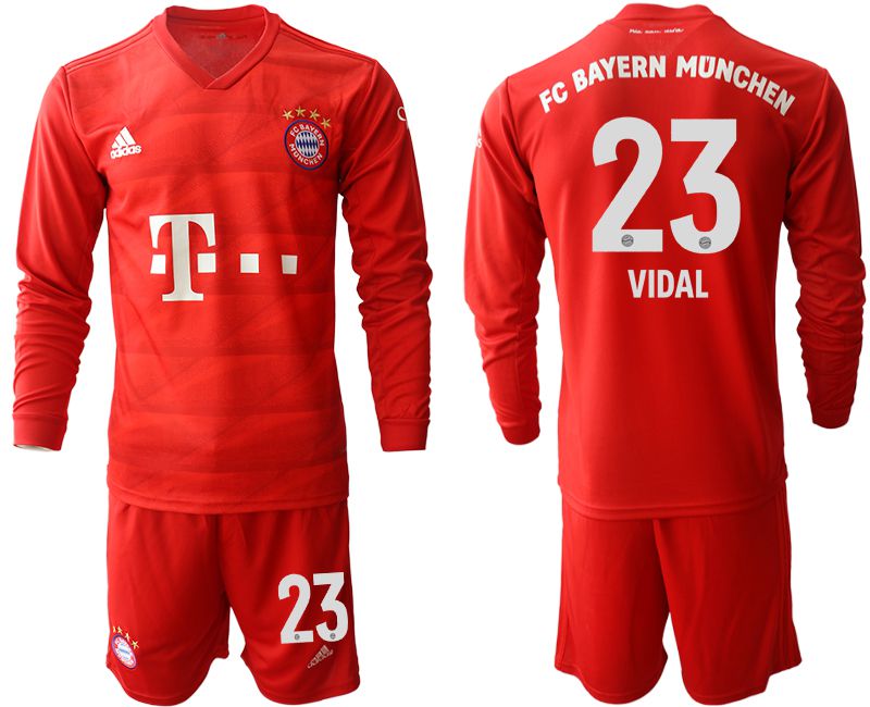 Men 2019-2020 club Bayern Munich home long sleeves #23 red Soccer Jerseys->bayern munich jersey->Soccer Club Jersey